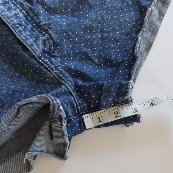 Polka Dot Jean shorts / Swiss dot denim shorts - Picture 7 of 7